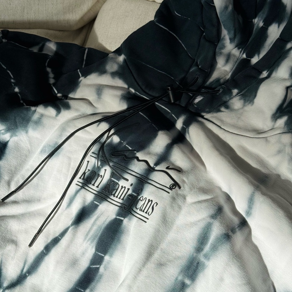 Vintage Karl Kani black & white tie dye hoodie